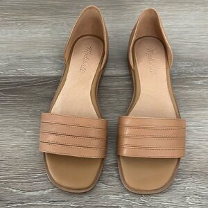 Madewell D’Orsay Flats in Camel Leather